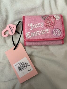 Juicy Couture Cream and Pink Compact Trifold Wallet